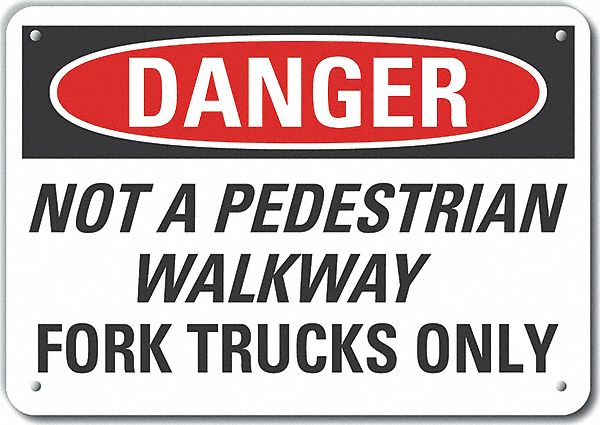 Reflective  Pedestrian Danger Sign: Aluminum, Mounting Holes Sign Mounting, Engineer Grade