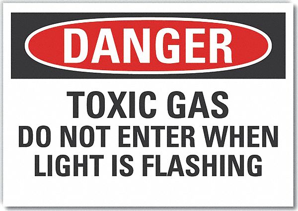  Toxic Materials Danger Reflective Label: Reflective Sheeting, Adhesive Sign Mounting