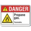 Danger: Propane Gas. Flammable. Signs