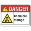 Danger: Chemical Storage. Signs