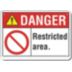 Danger: Restricted Area. Signs