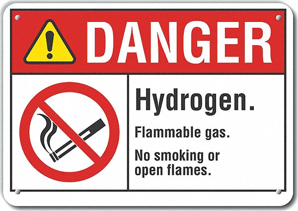 Reflective  No Smoking Danger Sign: Aluminum, Mounting Holes Sign Mounting, Engineer Grade, Danger