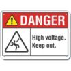 Danger: High Voltage. Keep Out. Signs