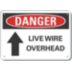 Danger: Live Wire Overhead Signs
