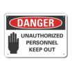 Danger: Unauthorized Personnel Keep Out Signs