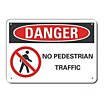Danger: No Pedestrian Traffic Signs image