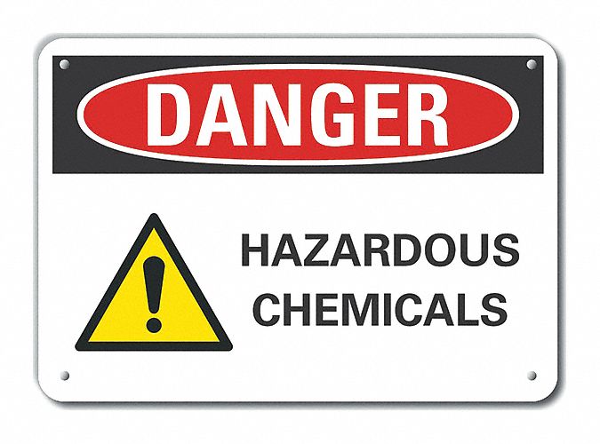 Plastic, Mounting Holes Sign Mounting, Plastic Hazardous Chemicals