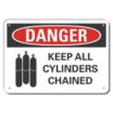 Danger: Keep All Cylinders Chained Signs