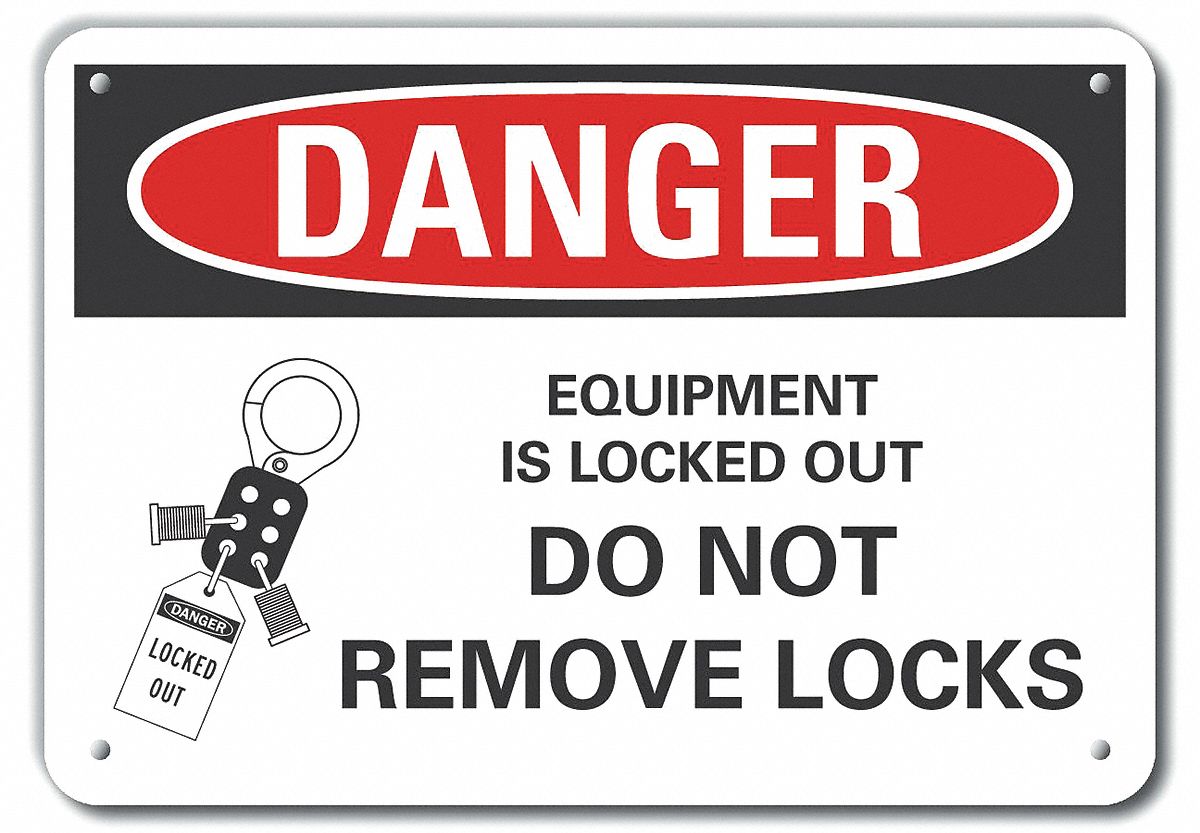 Aluminum, Mounting Holes Sign Mounting, Reflective Lockout Tagout