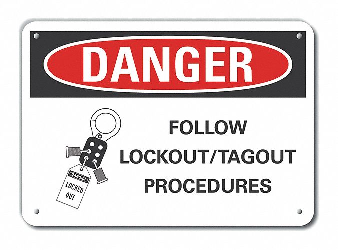 Plastic, Mounting Holes Sign Mounting, Plastic Lockout Tagout Danger ...