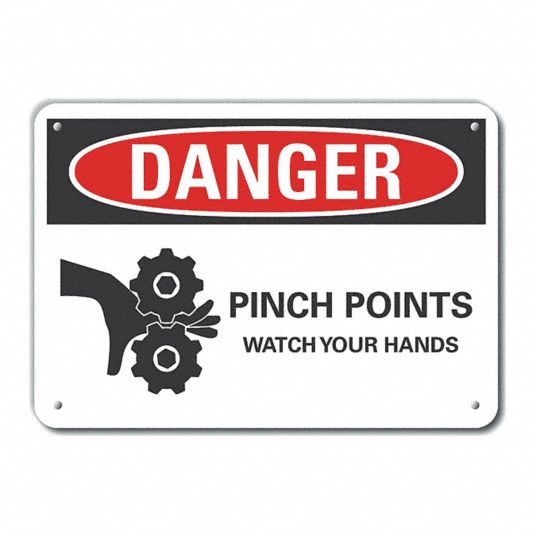 Danger: Pinch Point Keep Hands Clear Label - OSHA