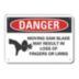 Danger: Moving Saw Blade May Result In Loss Of Fingers Or Limbs Signs