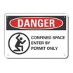 Danger: Confined Space Enter By Permit Only Signs