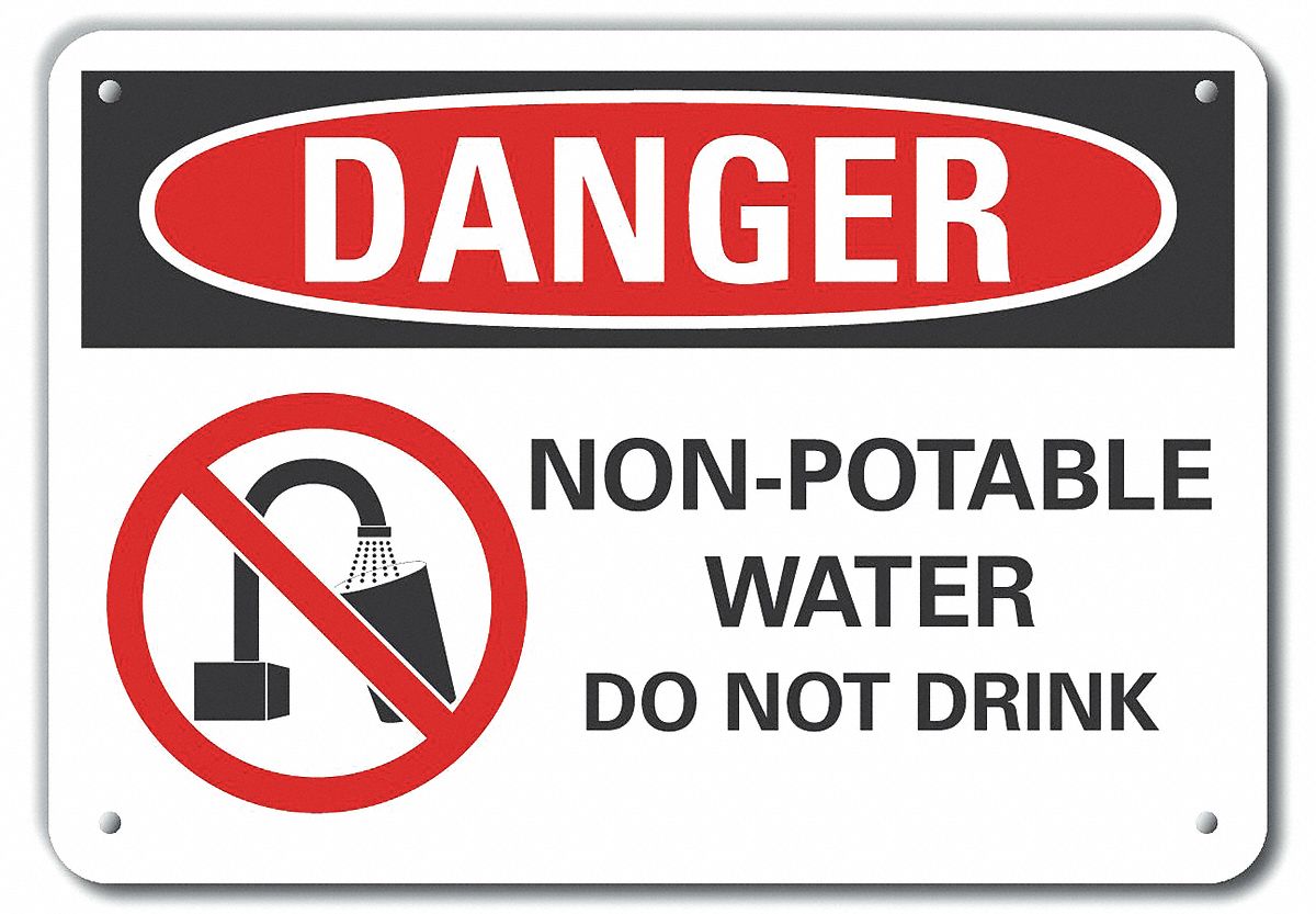 metal reflective Static Water Location Sign 