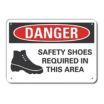 Danger: Safety Shoes Required In This Area Signs