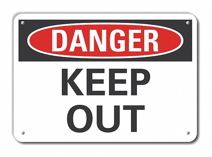 MultiPurpose Danger Keep Out Sign - 600mm X 200mm - Elite Sign Solutions - View #9
