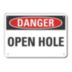 Danger: Open Hole Signs