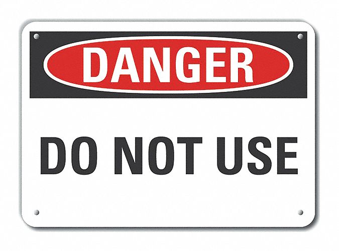 Accident Prevention Danger Sign, 7x10in