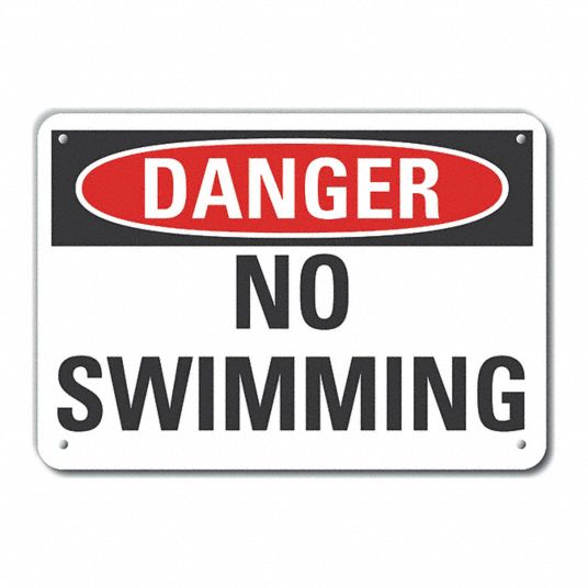 danger no swimming sign