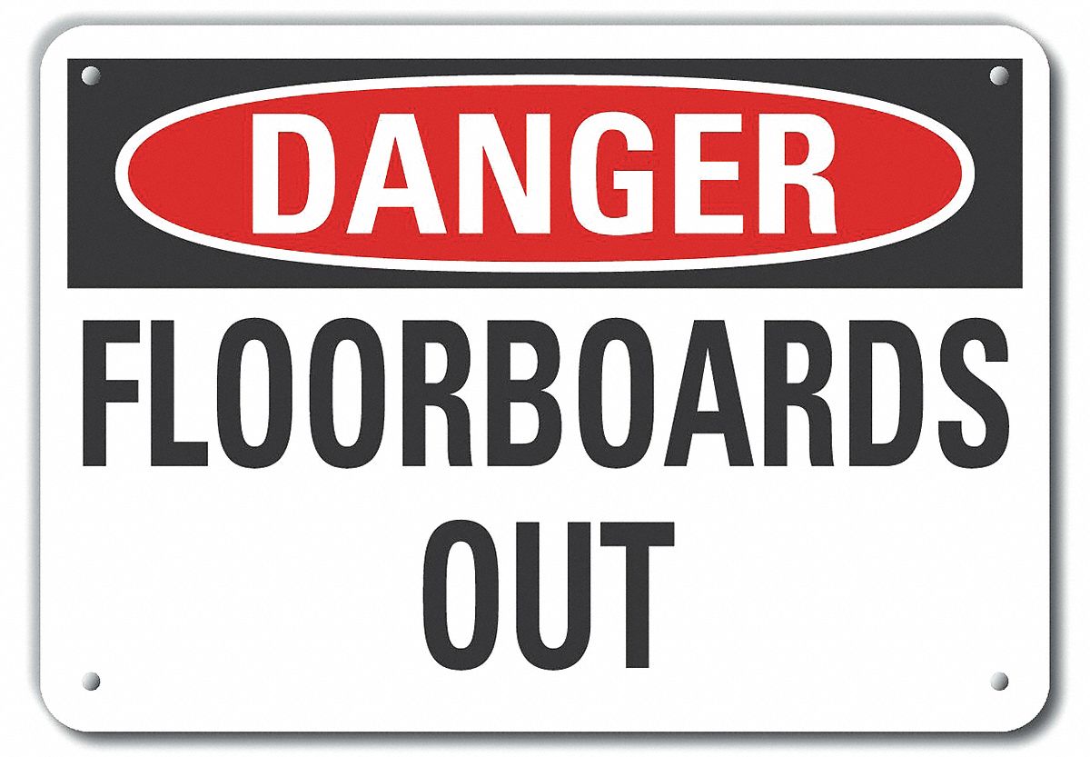 Accident Prevention Danger Sign, 10x14in