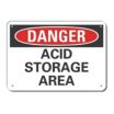 Danger: Acid Storage Area Signs