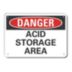 Danger: Acid Storage Area Signs