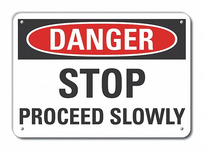 Reflective  Lift Truck Traffic Danger Sign: Aluminum, Mounting Holes Sign Mounting, Engineer Grade