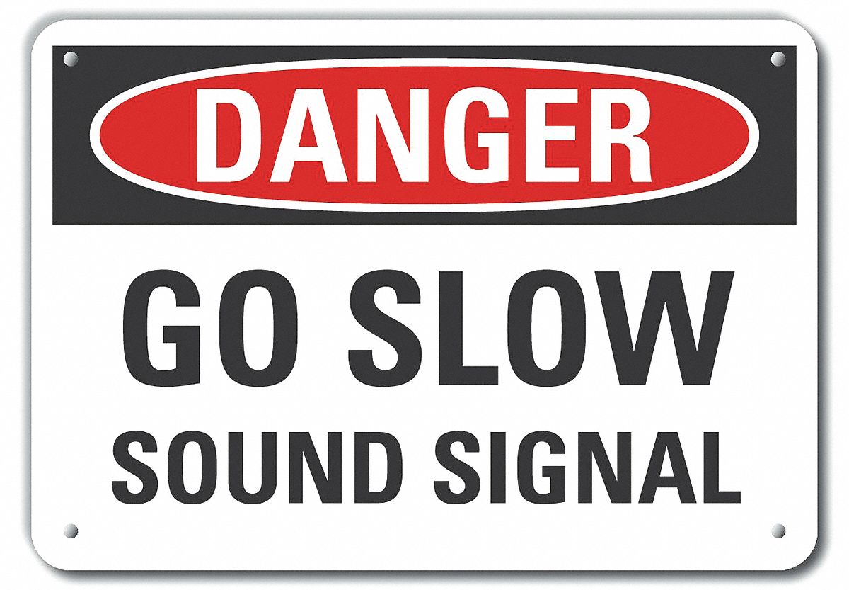 Reflective  Lift Truck Traffic Danger Sign: Aluminum, Mounting Holes Sign Mounting, Engineer Grade