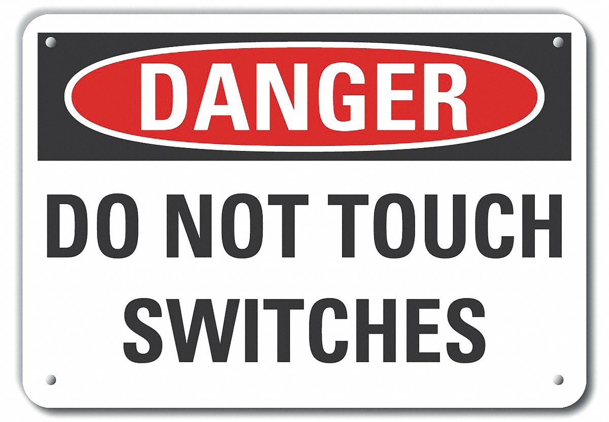 Reflective  Machine & Operation Danger Sign: Aluminum, Mounting Holes Sign Mounting, Engineer Grade