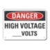 Danger: High Voltage ___Volts Signs
