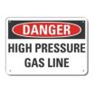 Danger: High Pressure Gas Line Signs