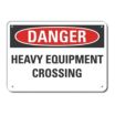 Danger: Heavy Equipment Crossing Signs
