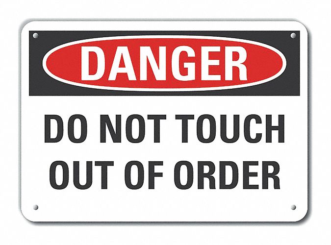 Reflective  Accident Prevention Danger Sign: Aluminum, Mounting Holes Sign Mounting, Engineer Grade