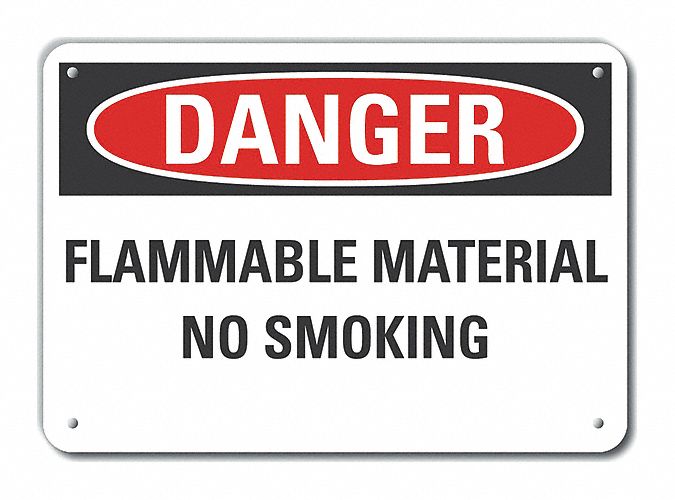 Plastic, Mounting Holes Sign Mounting, Plastic Flammable Material ...