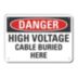 Danger: High Voltage Cable Buried Here Signs