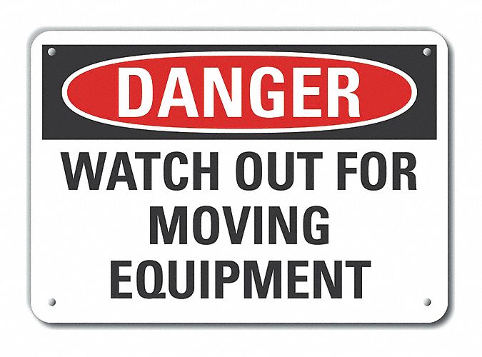Reflective  Accident Prevention Danger Sign: Aluminum, Mounting Holes Sign Mounting, Engineer Grade