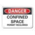 Danger: Confined Space Permit Required Signs