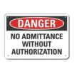 Danger: No Admittance Without Authorization Signs
