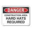 Danger: Construction Area Hard Hats Required Signs