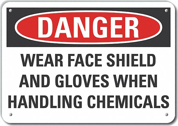 Reflective  Eye & Hand  Danger Sign: Aluminum, Mounting Holes Sign Mounting, Engineer Grade, Danger