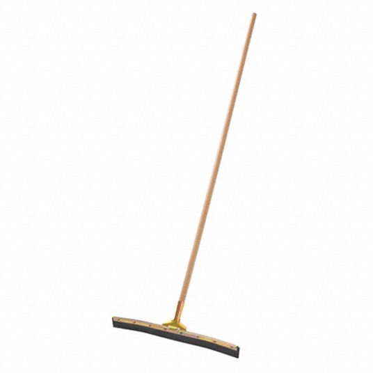 924805-3 Rubbermaid 24W Straight Rubber Floor Squeegee With Handle, Black