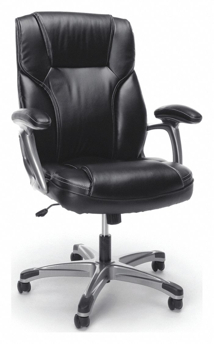 OFM INC Chair, Black, Fixed Arms, Back 26" H 64ZT46ESS6030BLK