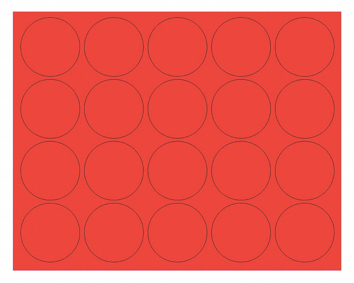 Magnetc Circles 3/4 Red PK20