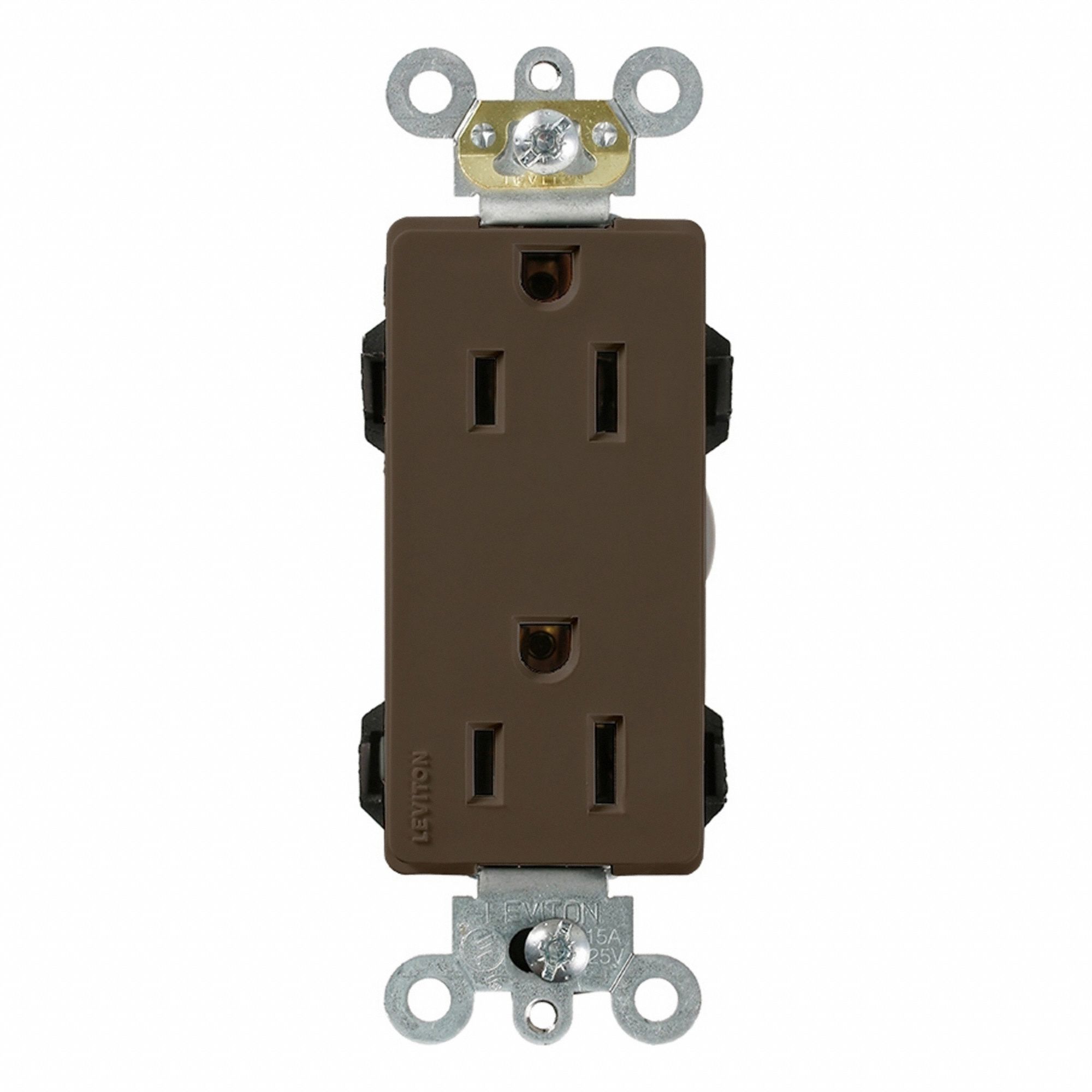 Lev-Lok DPl Dup 15A 125V Self-Gr Brn