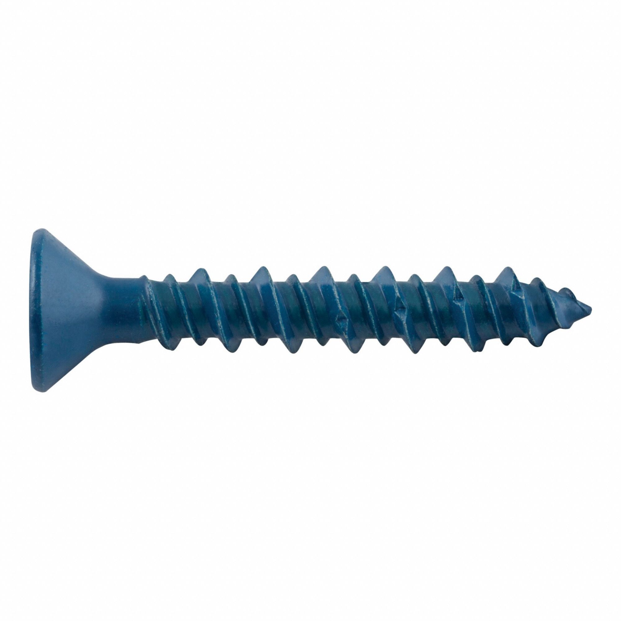 Concrete Anchor Screw: 1 1/4 in Overall Lg, 3/16 in Dia, Steel, Zinc-Plated, Torx, 2, 500 PK