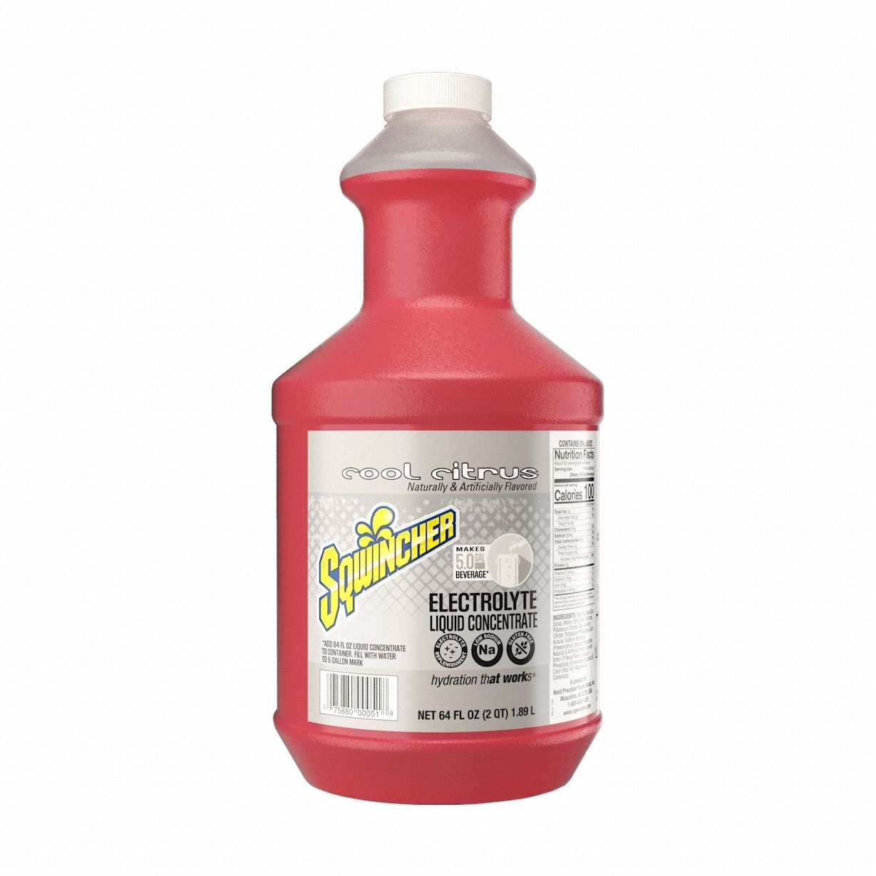 Sports Drink Mix: Cool Citrus, Bulk, 64 fl oz Concentrate Per Pack, 5 gal Yield per Pack