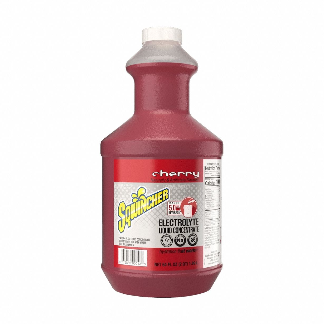 Sports Drink Mix: Cherry, Bulk, 64 fl oz Concentrate Per Pack, 5 gal Yield per Pack