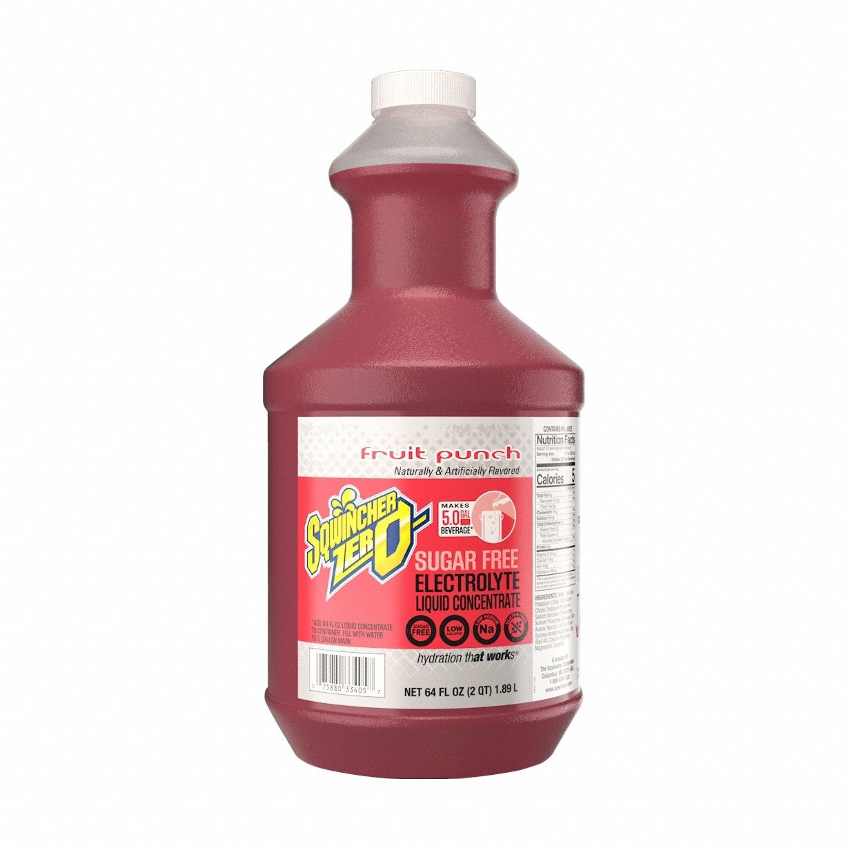 Sports Drink Mix: Fruit Punch, Bulk, 64 fl oz Concentrate Per Pack, 5 gal Yield per Pack