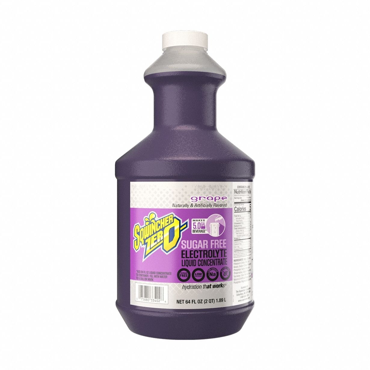 Sports Drink Mix: Grape, Bulk, 64 fl oz Concentrate Per Pack, 5 gal Yield per Pack