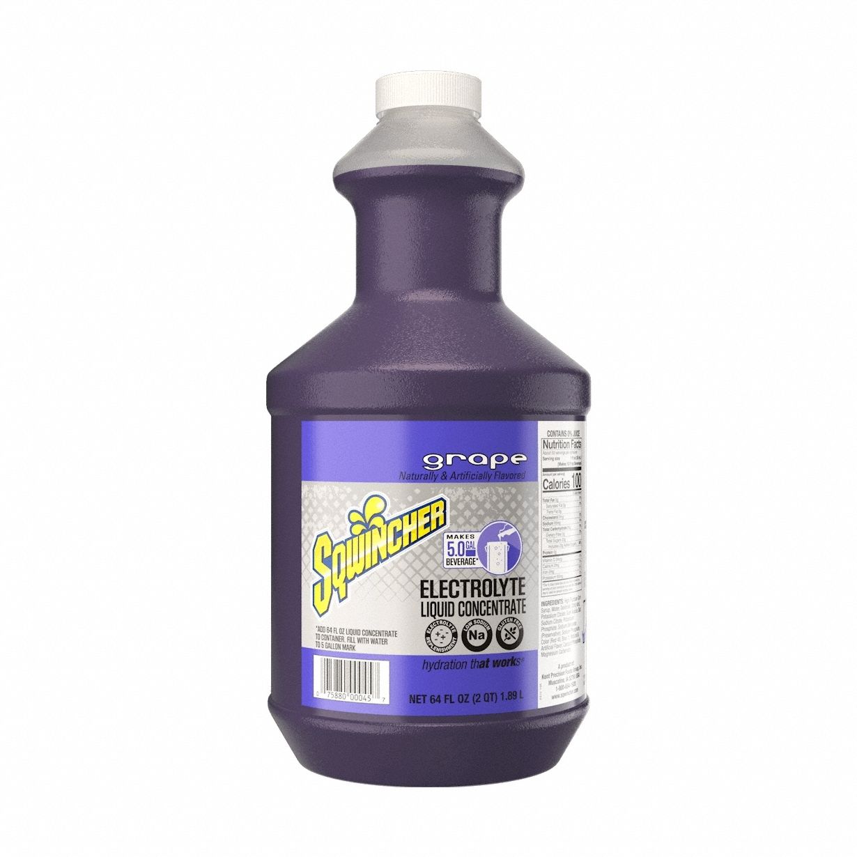 Sports Drink Mix: Grape, Bulk, 64 fl oz Concentrate Per Pack, 5 gal Yield per Pack
